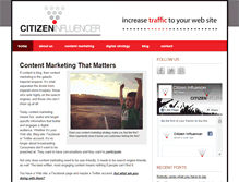 Tablet Screenshot of citizeninfluencer.com